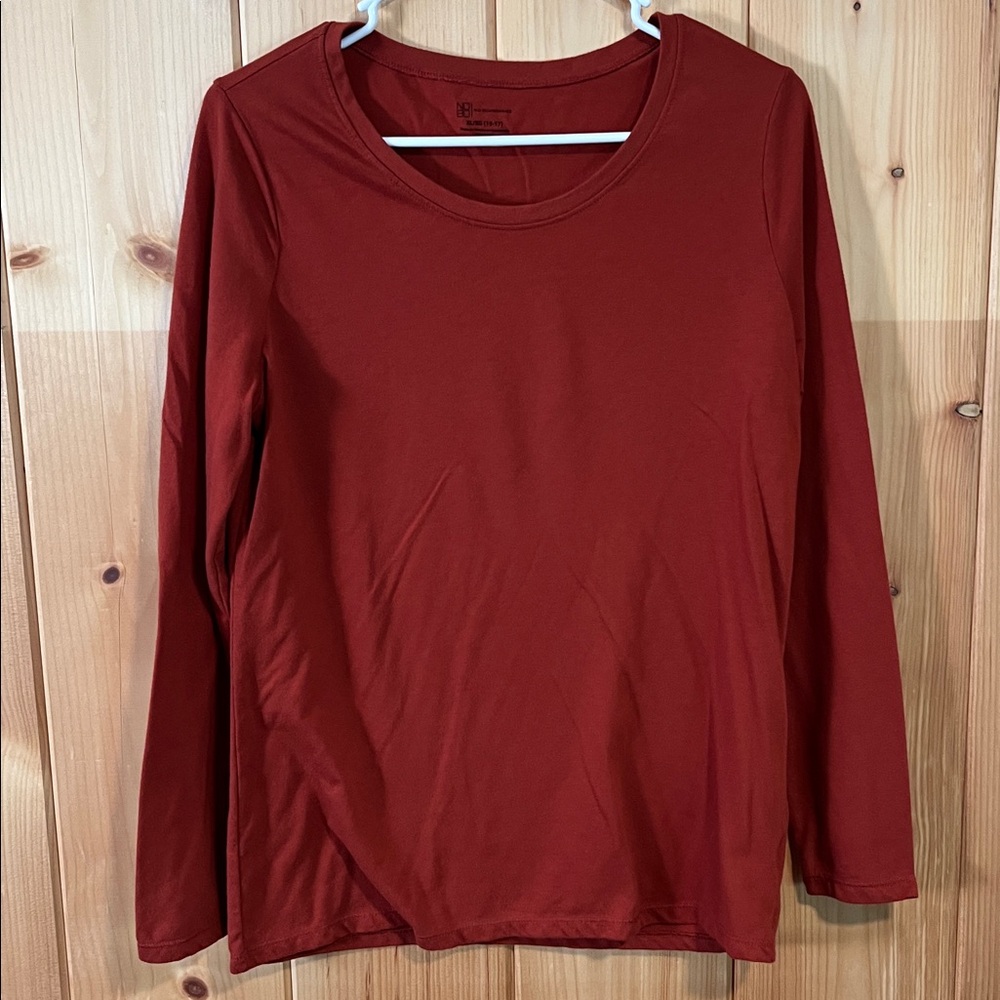No Boundaries Deep Orange Crew Neck Tee
